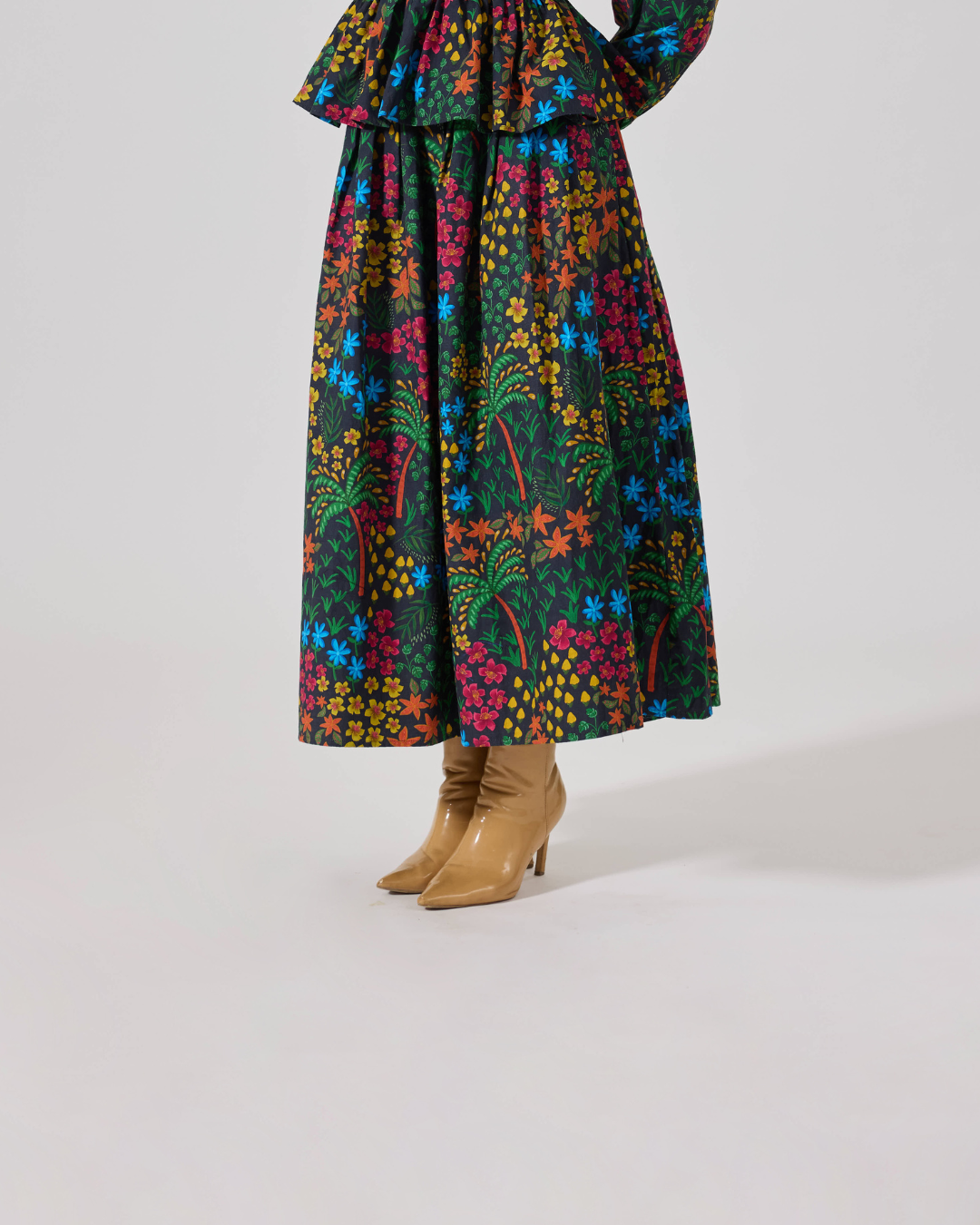 DAHLIA SKIRT FLORIDO BLACK