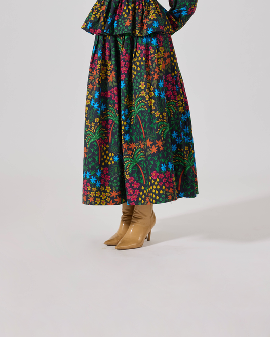 DAHLIA SKIRT FLORIDO BLACK