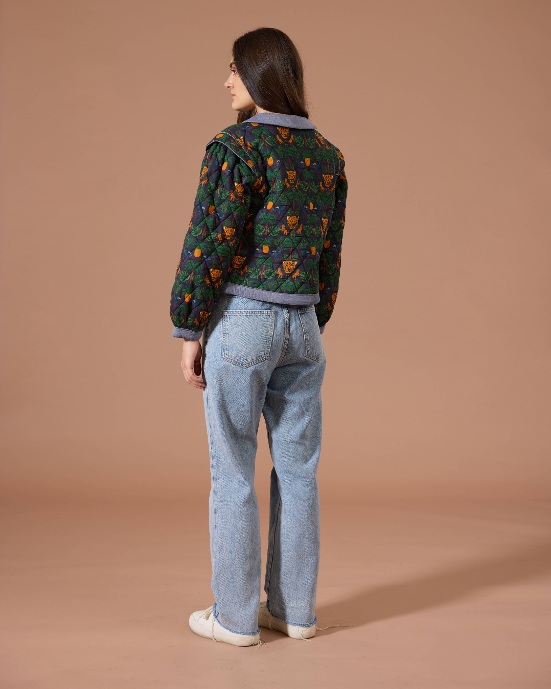 JAIPUR QUILTED JACKET BRO TROPICAL BLACK