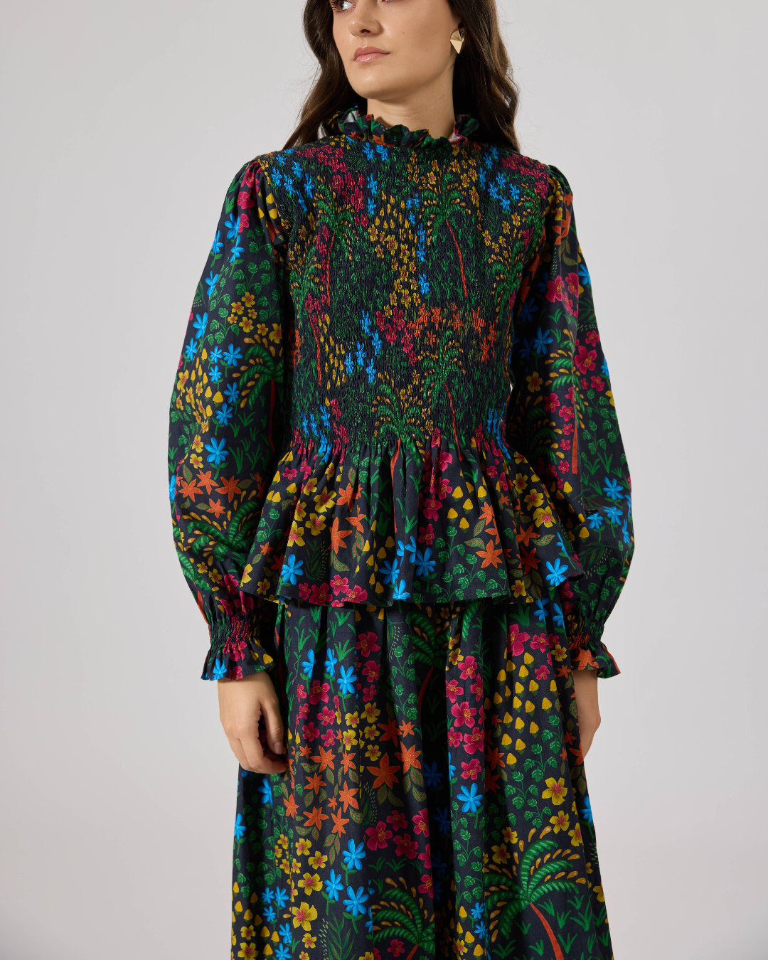 DAHLIA SKIRT FLORIDO BLACK