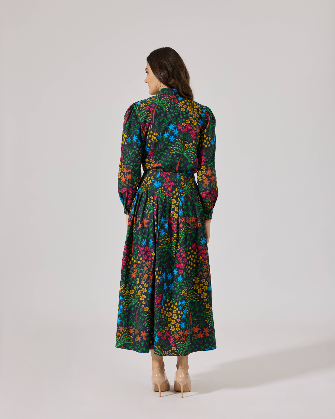 DAHLIA TOP FLORIDO BLACK