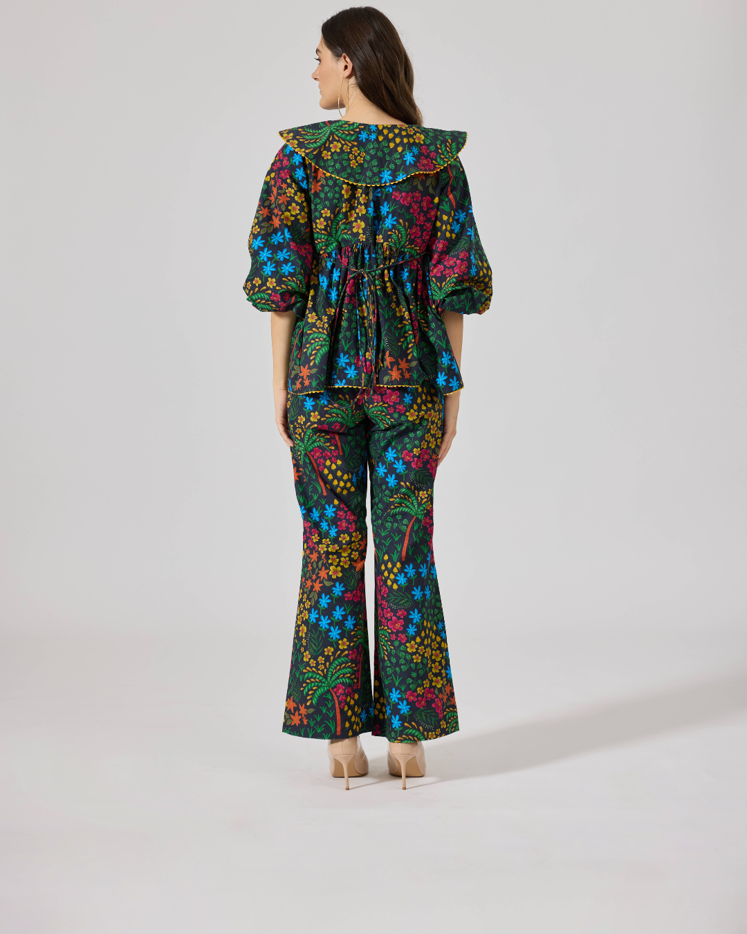 FLEUR TROUSERS FLORIDO BLACK