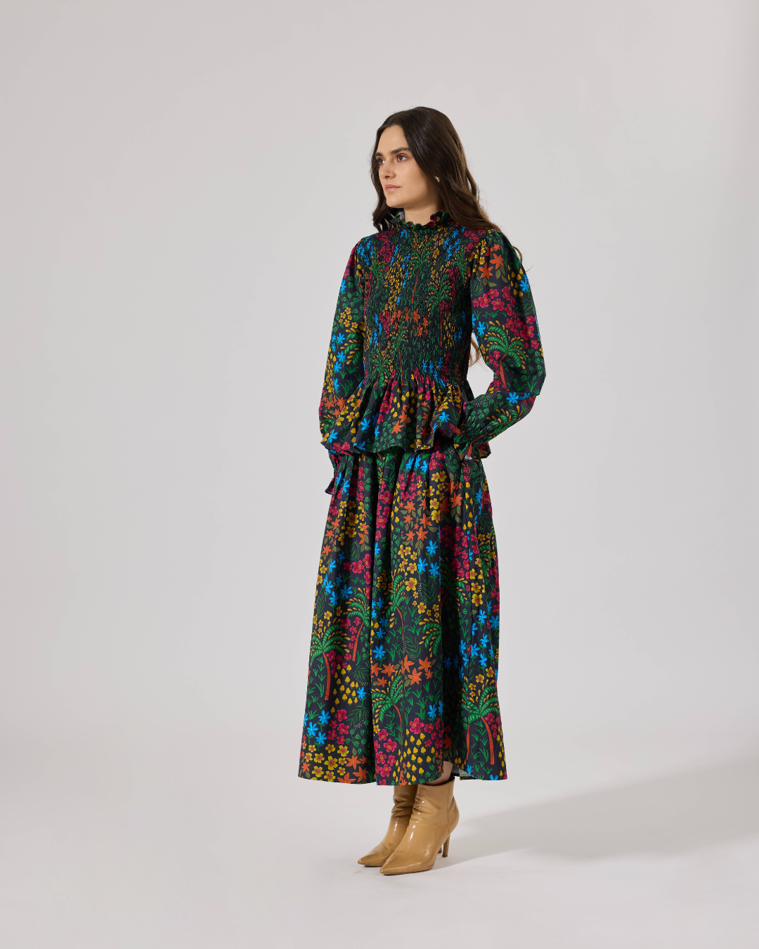 DAHLIA SKIRT FLORIDO BLACK